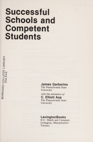 Book cover for Successful Schools and Competent Students