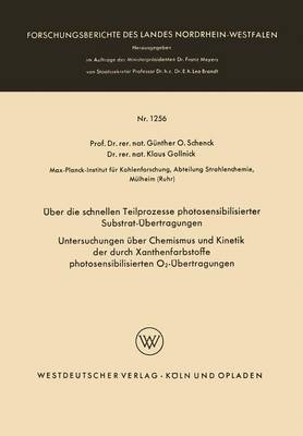 Book cover for UEber Die Schnellen Teilprozesse Photosensibilisierter Substrat-UEbertragungen