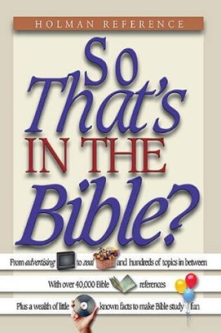 Cover of So That's in the Bible?