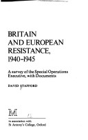 Book cover for Britain and European Resistance, 1940-45