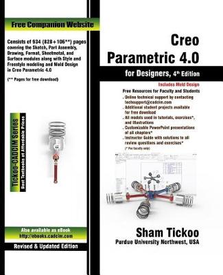 Book cover for Creo Parametric 4.0 for Designers