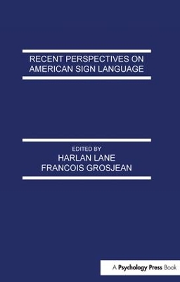 Cover of Recent Perspectives on American Sign Language