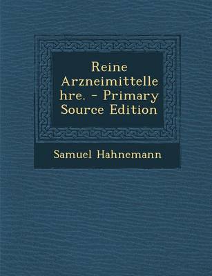 Book cover for Reine Arzneimittellehre. - Primary Source Edition