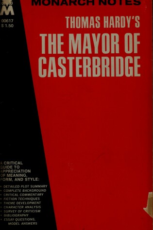 Cover of Thomas Hardy's "the Mayor of Casterbridge"