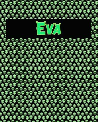 Book cover for 120 Page Handwriting Practice Book with Green Alien Cover Eva