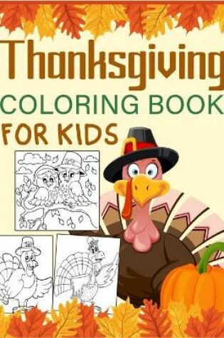 Cover of Thanksgiving Coloring Book For Kids