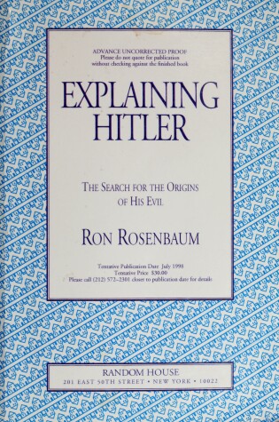 Cover of Explaining Hitler Educ Issue