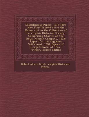 Book cover for Miscellaneous Papers, 1672-1865