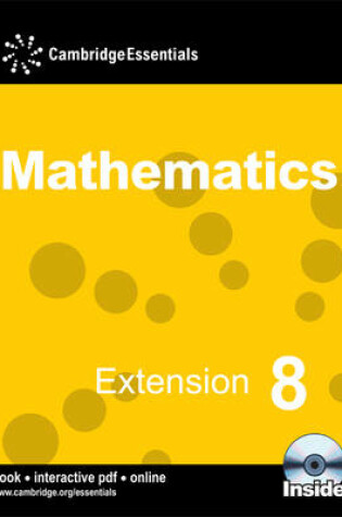 Cover of Cambridge Essentials Mathematics Extension 8 Pupil's Book with CD-ROM