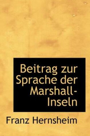 Cover of Beitrag Zur Sprache Der Marshall-Inseln