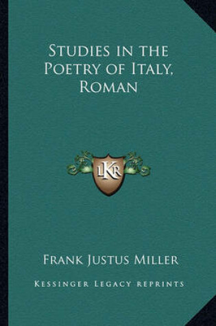 Cover of Studies in the Poetry of Italy, Roman