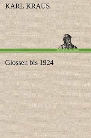 Cover of Glossen Bis 1924