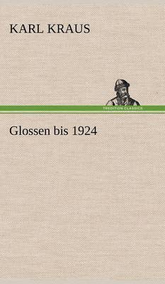 Book cover for Glossen Bis 1924