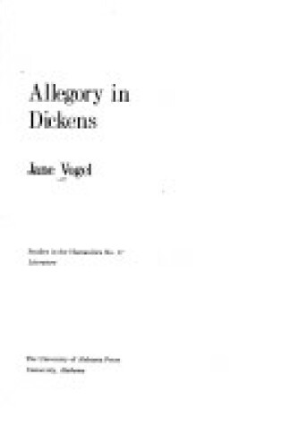 Cover of Allegory in Dickens