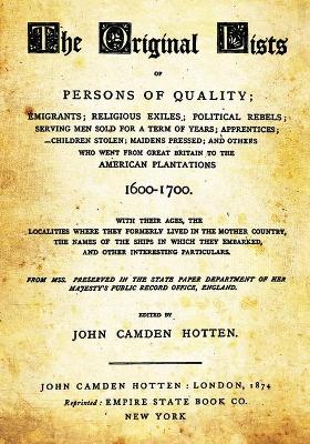 Book cover for The Original Lists Of Persons Of Quality