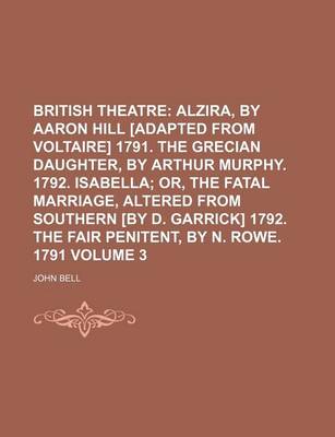 Book cover for British Theatre Volume 3
