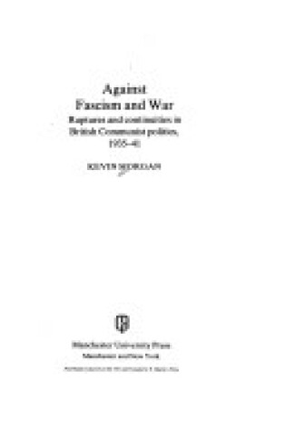 Cover of Against Fascism and War