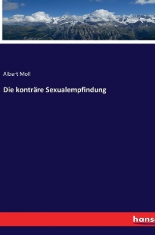 Cover of Die konträre Sexualempfindung