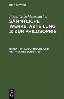 Book cover for Philosophische Und Vermischte Schriften