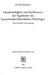 Book cover for Glaubwuerdigkeit Und Quellenwert Der Tagbuecher Des Franzosischen Botschafters Paleologue