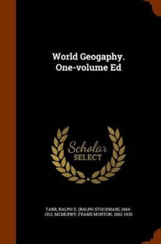 Cover of World Geogaphy. One-Volume Ed