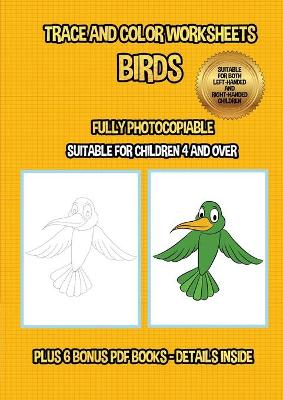 Book cover for Trace and color worksheets (Birds)