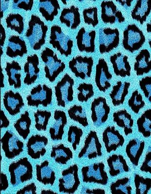 Book cover for Leopard Print Blue Notebook Journal 150 Page College Ruled Pages 8.5 X 11