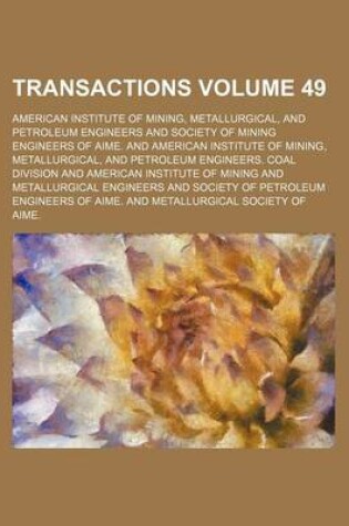 Cover of Transactions Volume 49