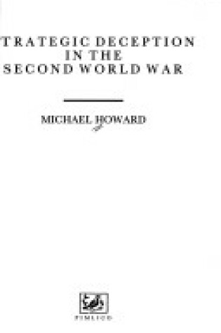 Cover of Strategic Deception in the Second World War