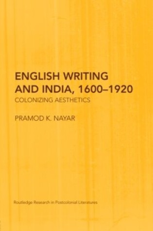 Cover of English Writing and India, 1600-1920