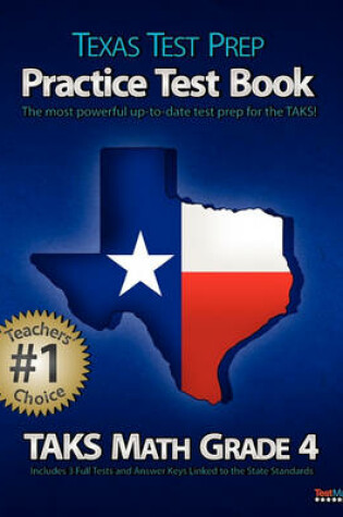 Cover of Texas Test Prep Practice Test Book Taks Math Grade 4