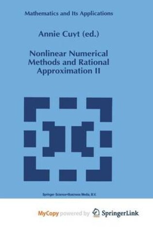 Cover of Nonlinear Numerical Methods and Rational Approximation II