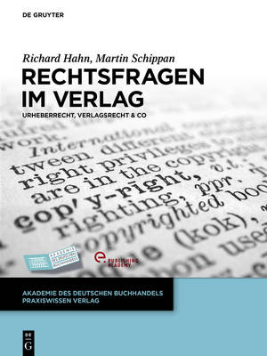 Cover of Rechtsfragen im Verlag