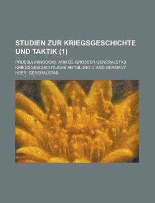 Book cover for Studien Zur Kriegsgeschichte Und Taktik (1)