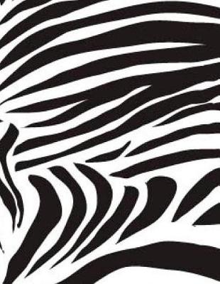 Book cover for Zebra Print Notebook 8.5 X 11 inches 120 College Ruled Pages Blank Lined