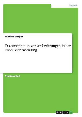 Book cover for Dokumentation von Anforderungen in der Produktentwicklung