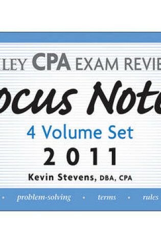 Cover of Wiley CPA Examination Review, Focus Notes Set 2011