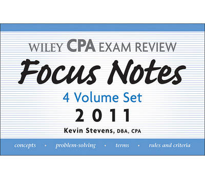 Book cover for Wiley CPA Examination Review, Focus Notes Set 2011