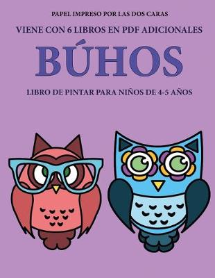 Book cover for Libro de pintar para niños de 4-5 años (Búhos)