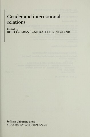 Cover of Gender & International Relations