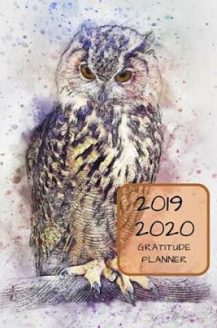 Cover of 2019 2020 15 Months Owl Bird Gratitude Journal Daily Planner