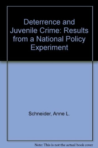 Cover of Deterrence and Juvenile Crime