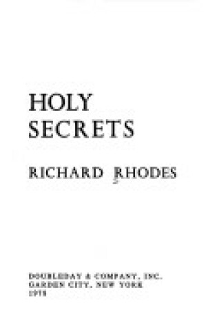 Cover of Holy Secrets