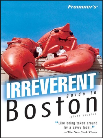 Book cover for Frommer's Irreverent Guide to Boston