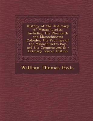 Book cover for History of the Judiciary of Massachusetts