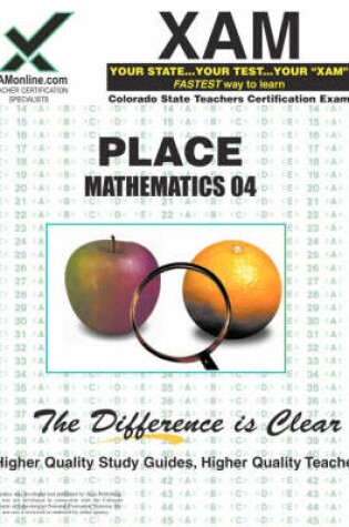 Cover of Place Mathematics 04 Teacher Certification Test Prep Study Guide