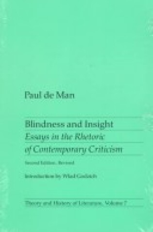 Cover of Blindness & Insight CB