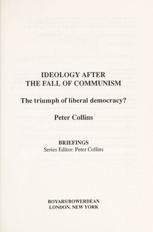 Cover of Ideology After the Fall of Communism