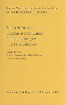 Cover of Sanskrit-Texte Aus Dem Buddhistischen Kanon, Neuentdeckungen Und Neueditionen