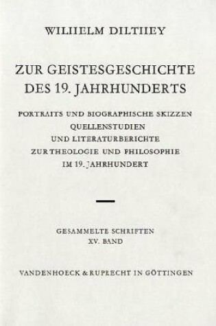 Cover of Wilhelm Dilthey-Gesammelte Schriften